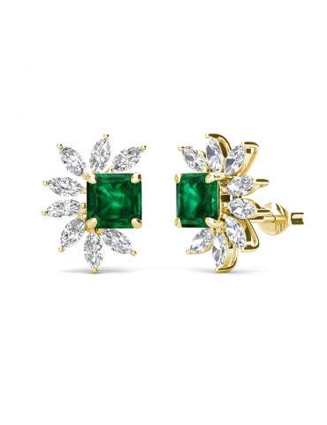 Blooming Emerald Earrings