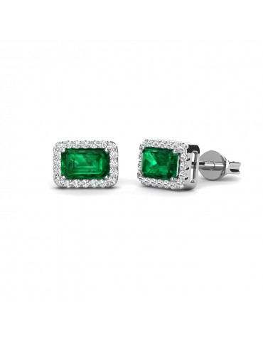Carrée Emerald Earrings