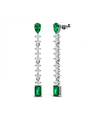 Dangling Allure Emerald Earrings