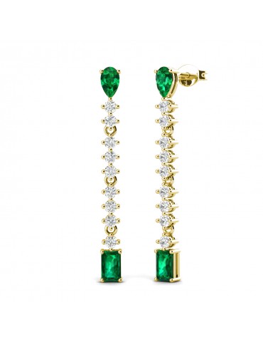 Dangling Allure Emerald Earrings