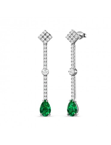 Andrea Pear Emerald Earrings