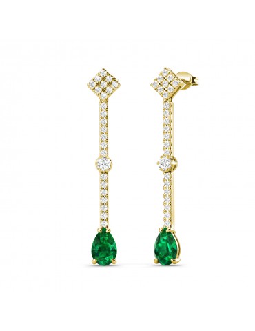 Andrea Pear Emerald Earrings