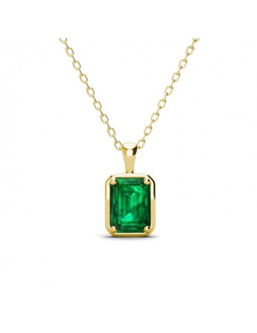 Ina Rectangle Emerald Pendant