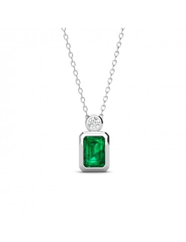 Classic Rectangle Emerald Pendant