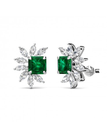 Blooming Emerald Earrings