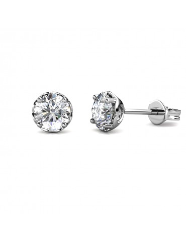 Moissanite Diamond Le Fleur Earrings