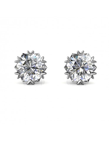 Moissanite Diamond Le Fond Earrings