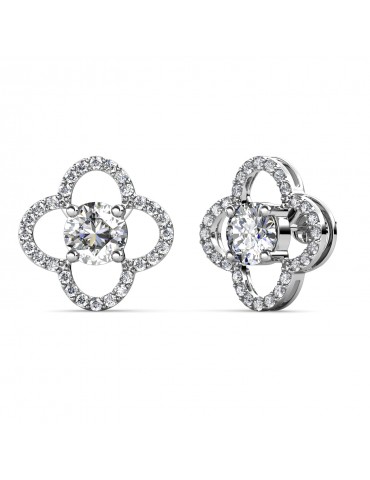 Moissanite Diamond Mon Trefle Earrings