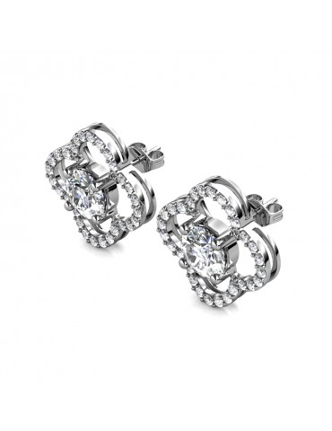 Moissanite Diamond Mon Trefle Earrings