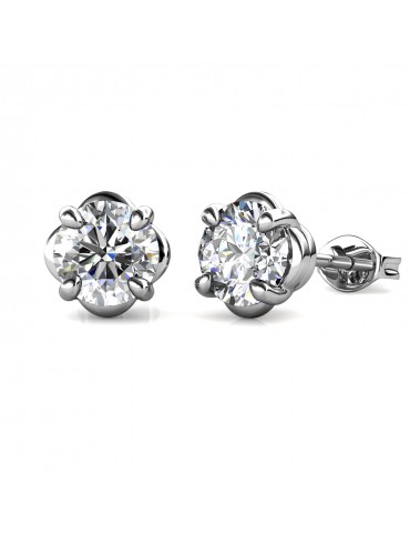 Moissanite Diamond La Rose Earrings