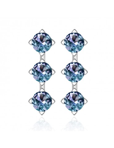 Triplet Drop Alexandrite Earrings