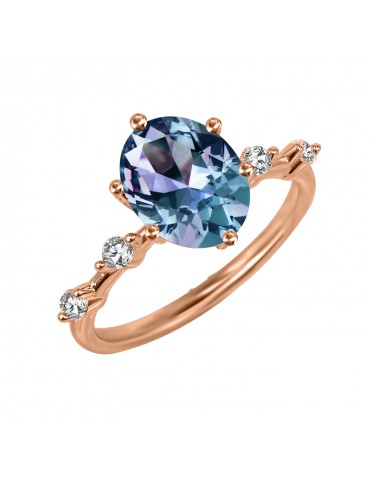 Clasic Oval Alexandrite Ring