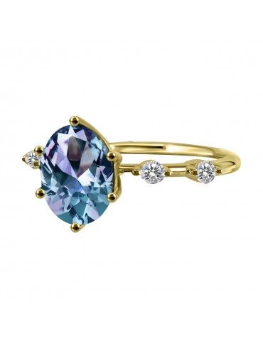 Clasic Oval Alexandrite Ring