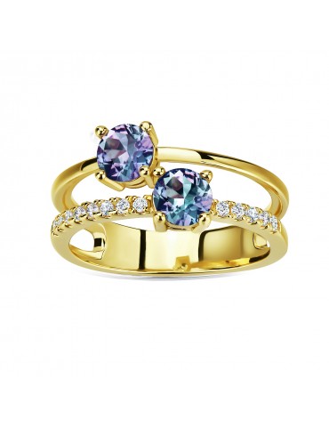 Twin Alexandrite Ring