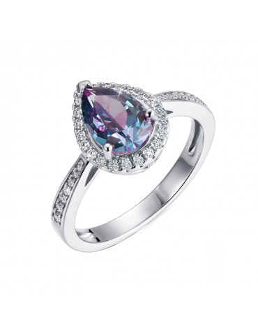 Teardrop Alexandrite Ring