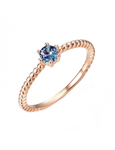 Classical Twist Alexandrite Ring