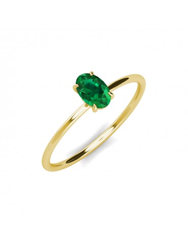 Simply Oval Emerald Ring