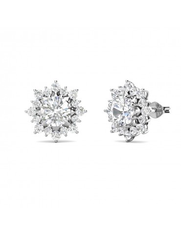 Moissanite Diamond éclatant Earrings