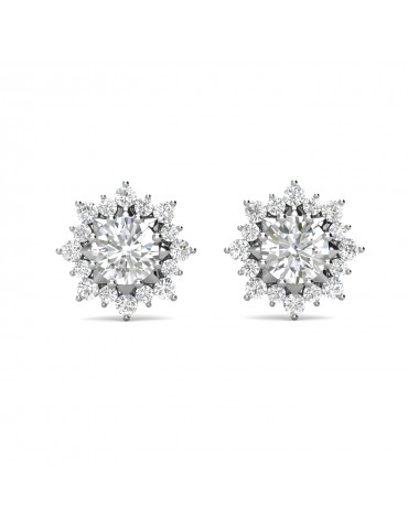 Moissanite Diamond éclatant Earrings