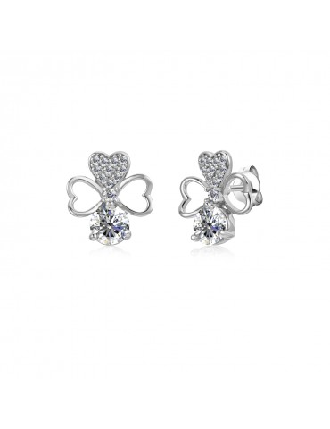 Moissanite Diamond Le trèfle Earrings 