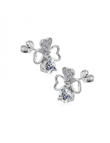 Moissanite Diamond Le trèfle Earrings 