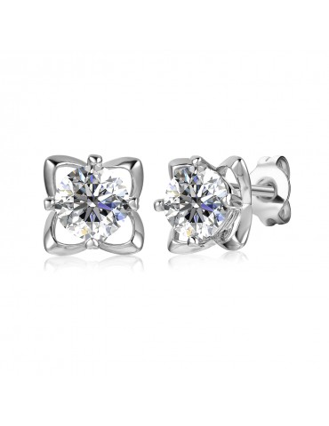 Moissanite Diamond La carré Earrings