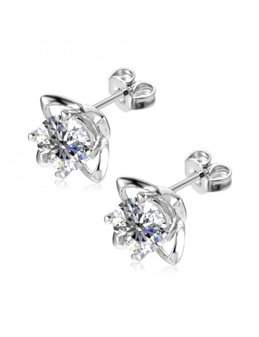 Moissanite Diamond Le Tri Earrings