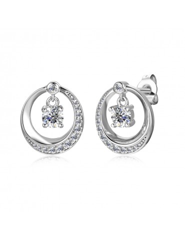 Moissanite Diamond les Lune Earrings