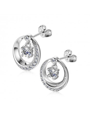 Moissanite Diamond les Lune Earrings