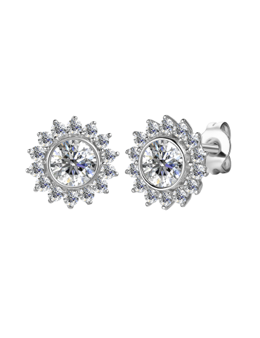 Moissanite Diamond Le pétillant Earrings