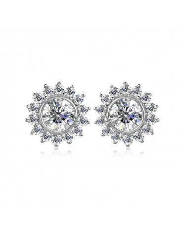 Moissanite Diamond Le pétillant Earrings