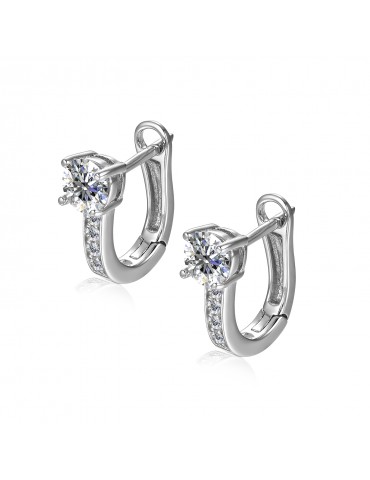 Moissanite Diamond Le Créoles Earrings