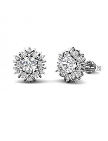 Moissanite Diamond Levron Earrings