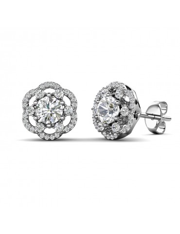 Moissanite Diamond Coligny Earrings 