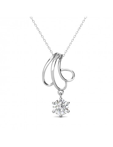 Moissanite Diamond Le Aile Pendant