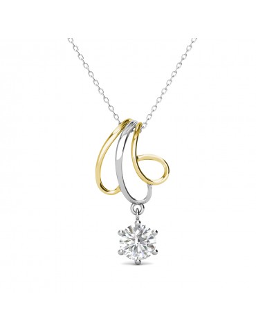 Moissanite Diamond Le Aile Pendant