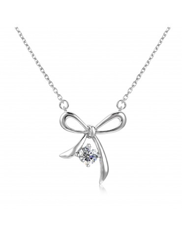 Moissanite Diamond Le Ribbon Pendant