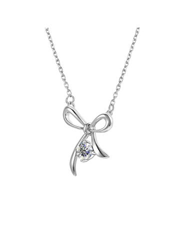 Moissanite Diamond Le Ribbon Pendant