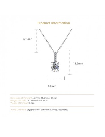 Moissanite Diamond Eliane Pendant