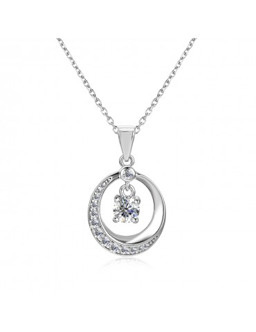 Moissanite Diamond Les Lune Pendant