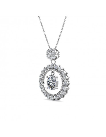 Moissanite Diamond Maille Pendant