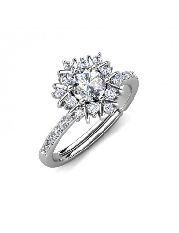 Moissanite Diamond Levron Ring