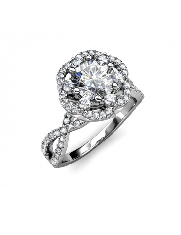 Moissanite Diamond Coligny Ring