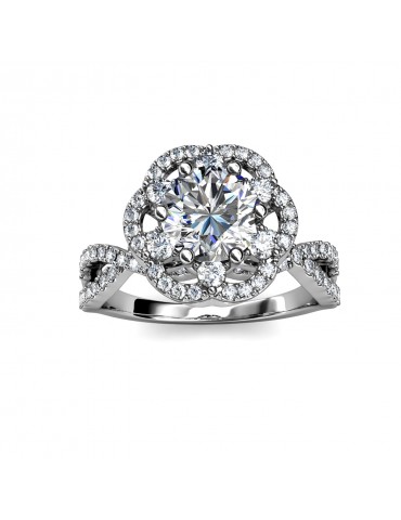 Moissanite Diamond Coligny Ring