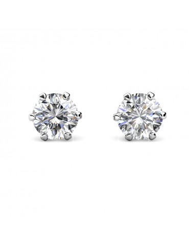 Moissanite Diamond Les Solitaire Earrings
