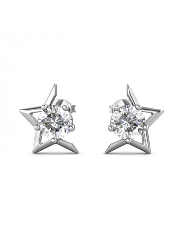 Moissanite Diamond étoilée Earrings