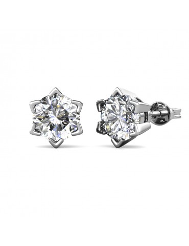 Moissanite Diamond Le Brillant Earrings