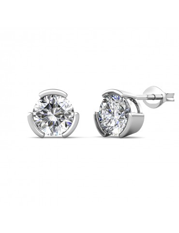 Moissanite Diamond Equerre Earrings