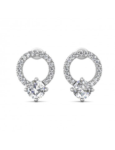 Moissanite Diamond Le Rond Earrings