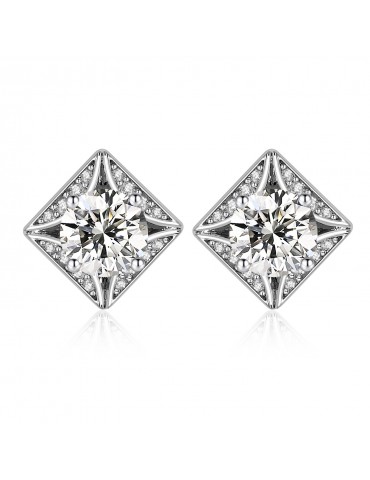 Moissanite Diamond Quatre Earrings